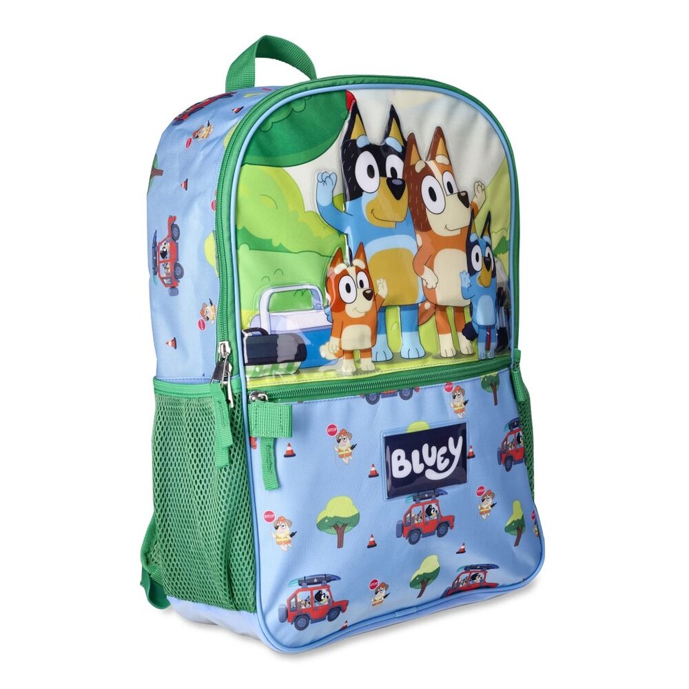 Bluey Kids Laptop Backpack 17" Set with Matching Lunch Tote Bag Adjustable Strap - Picture 7 of 10